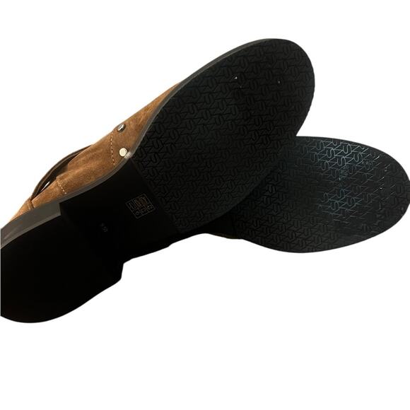 Stuart Weitzman Maverick Suede Pull On Moto Brown Boots – Sz 9.5B - Picture 7 of 7